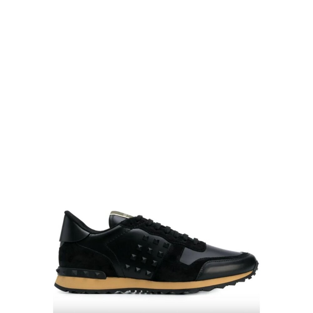 Valentino Garavani Rockstud Rockrunner Sneakers Black Mens Size 9 IT 42